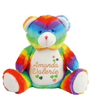 Stofftier Regenbogen bestickt mit Namen
